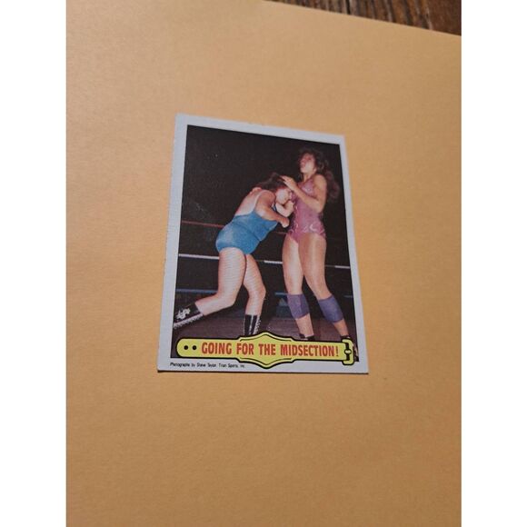 Vintage 1985 WWF Ringside Action Card #25 Fabulous Moolah vs Wendi Richter Topps - Picture 1 of 2